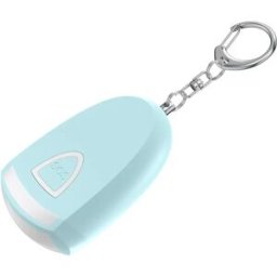 INF Porte-clés d'alarme de sécurité personnelle rechargeable avec SOS 130dB et lumière LED Bleu
