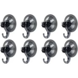 INF Lot de 8 crochets à ventouse puissants - Fixation murale sans perçage pour cuisine et salle de bain