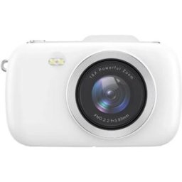 INF Appareil photo numérique compact 80MP pour filles - Vidéo 5K, zoom 18x, écran 2.8 inch, éclairage LED Blanc