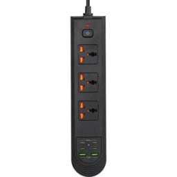 INF Multiprise avec Charge Rapide Type-C et 3 Prises, Compatible avec APPLE, Samsung Le noir