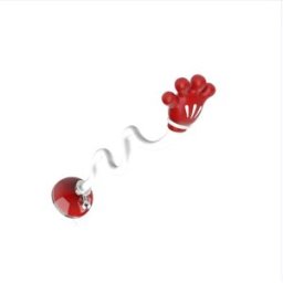 INF Tige de support pour porte de lave-linge hublot – Ventouse, plastique et acier inoxydable, maintien pour ventilation Blanc + Rouge