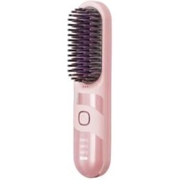 INF Brosse Lissante Chauffante Sans Fil - Portable et Rechargeable avec Température Réglable Rose