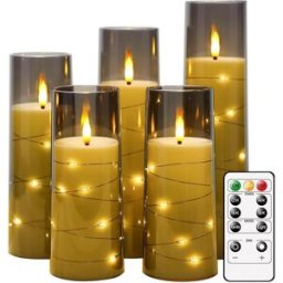 INF Ensemble d'éclairage électronique LED avec télécommande, pack de 5