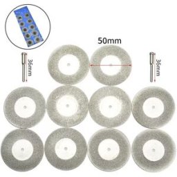 INF Kit de meules diamantées pour couper des pierres précieuses du verre 10 pièces