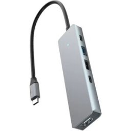 INF Hub USB-C 9 en 1 avec HDMI, chargement PD et lecteur de carte SD/TF