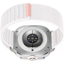 INF Bracelet de Montre en Nylon Tressé pour Samsung Galaxy Watch Ultra - Rose Blanc