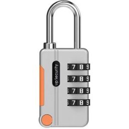 INF Cadenas à combinaison à 4 chiffres - Serrure à mot de passe en alliage de zinc pour bagages, salle de sport et sécurité des Gris