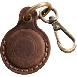 INF Étui en cuir premium pour Apple AirTag café