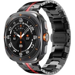 INF Bracelet de montre noir et rouge pour Samsung Watch 7 Ultra (47MM)
