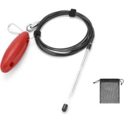 INF Grand stringer à poissons 5m pour leurres avec broches en acier inoxydable 304, câble en acier gainé, flotteur à dégagement