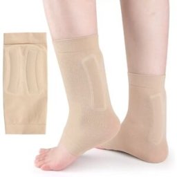 INF Manchon de cheville en H – Soutien du talon élastique SEBS et nylon pour course et sport, couleur peau, ajustement