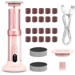 INF Professional Electric Callus Remover compatible with - 6 Speeds Dual Charging Type-C for Pedicure and Foot Care Rose