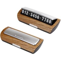 INF Plaque de numéro de stationnement temporaire – Finition grain de bois café par transfert thermique Modèle 1600K, chiffres