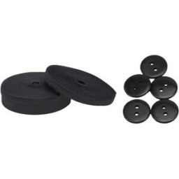 INF Bande élastique à boutonnière épaissie avec 10 boutons - Élastique de ceinture ajustable Le noir