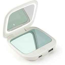 INF Miroir de maquillage intelligent à lumière UV avec caméra UV, détection crème solaire par LCD, LED 360° couleur jour, loupe