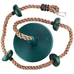 INF Balançoire disque ronde d'escalade (vert foncé) - Corde d'escalade PE et disque d'équilibre, 30.00cm x 200.00cm x 10.00cm,