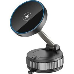 INF Support voiture magnétique 15W sans fil avec ventouse - Rotation 360° MagSafe compatible avec iPhone 12-17
