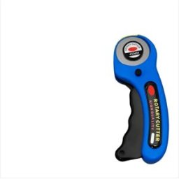 INF Cutter rotatif 45 mm pour tissu, cuir et quilting avec verrouillage de sécurité et rétraction automatique Bleu