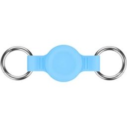 INF Étui de protection en silicone pour traqueur d'animaux Apple AirTag Bleu clair