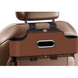 INF Organisateur Multifonctionnel pour Dossier de Siège Auto - Boîte à Mouchoirs, Porte-Gobelets et Solution de Rangement, Marron