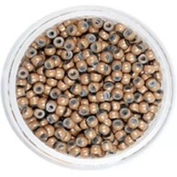 INF Micro-anneaux doublés de silicone nano pour extensions de cheveux café