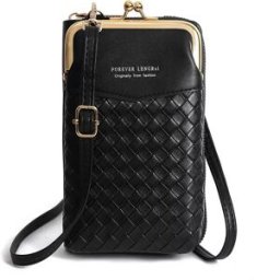 INF Sac de téléphone à la mode pour femmes, sac à main à bandoulière Le noir