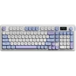 INF Clavier sans fil Bluetooth Tri-Mode 98 touches pour ordinateurs portables - Rétroéclairage RGB, Recharge USB-C, Membrane Bleu