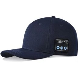 INF Casquette de baseball avec écouteurs Bluetooth YX2 - Bleu marine