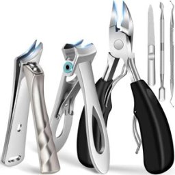 INF Set de coupe-ongles Pince Bec d'Aigle - Ensemble professionnel 6 pièces en acier inoxydable avec poignées