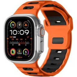 INF Bracelet élégant en silicone pour Apple Watch Series 1-10 Orange