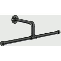 INF Porte-manteau Industriel en Tuyau de Fer - Ensemble de Tuyaux de 2,5 cm, Cintre Mural
