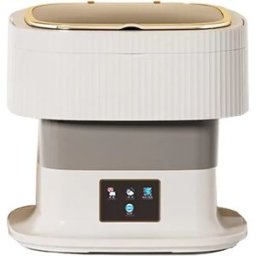INF Mini Lave-Linge Pliable 60W - 10.5L Portable avec Panneau de Contrôle Tactile Gris
