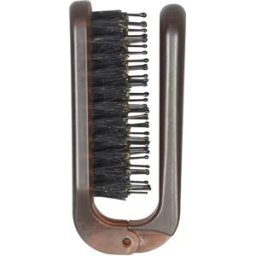 INF Brosse à Cheveux Pliable Portable avec Poils de Sanglier - Peigne de Voyage Marron