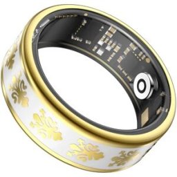 INF Bague intelligente multifonction à motif - Acier inoxydable, écran tactile, fréquence cardiaque, SpO2, pression artérielle 9