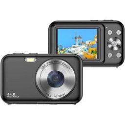 INF Appareil photo numérique 1080P 44MP avec zoom 16x et écran 2,4" Le noir