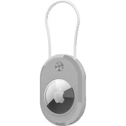 INF Coque de protection compatible avec Apple AirTag - Coque PC avec câble en acier, porte-trousseau anti-perte pour bagages et Gris