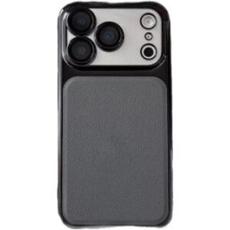 INF Coque de protection grise en PC+PU compatible avec iPhone 17 Pro Max