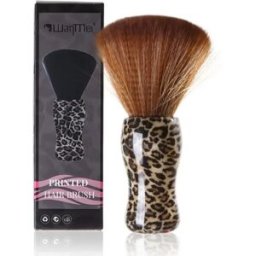INF Brosse de Nettoyage Cheveux Imprimé Léopard - Soies Souples Effilées Haute Densité, Poignée Plastique