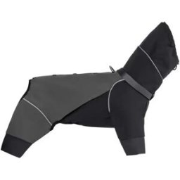 INF Imperméable pour chien à ouverture dorsale : Veste de protection intégrale étanche et coupe-vent pour animaux de compagnie S