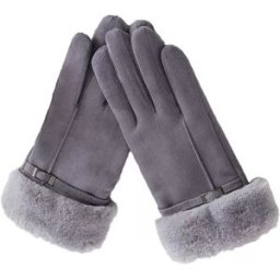 INF Gants en daim pour femmes, écran tactile, chaleur hivernale Gris