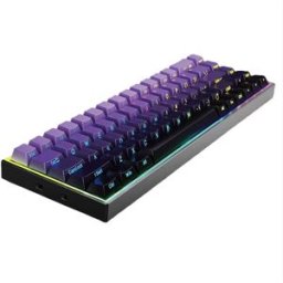 INF Clavier Mécanique Filaire Rétroéclairé Mixte 68 Touches - Dégradé Violet avec Switch Bleu