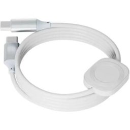 INF Câble de charge magnétique 2-en-1 100W - Chargeur USB-C PD rapide avec pavé de montre magnétique compatible avec Apple Watch Blanc
