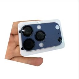 INF Protecteur d'objectif en verre trempé mat compatible avec iPhone 14 Pro/15 Pro/16 Pro - Bleu Profond