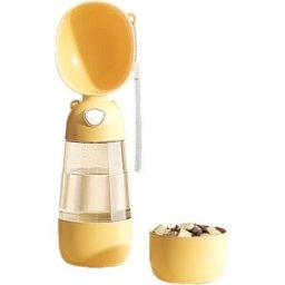 INF Bouteille d'eau et distributeur de nourriture portables pour chien - Tasse de voyage multifonctionnelle pour animaux de