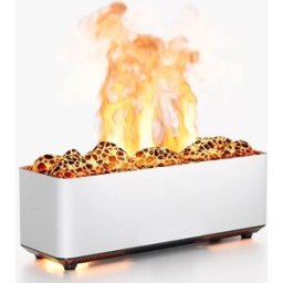 INF Diffuseur d'arômes à flamme ultrasonique - Humidificateur 280ml, Multicolore Blanc