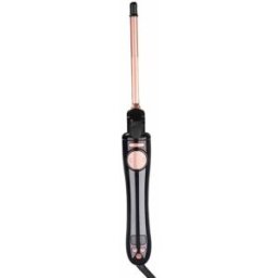 INF Fer à friser automatique 9mm prise EU - Tourmaline céramique auto-rotatif, sec et humide, température réglable, cordon Or rose + noir