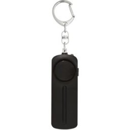 INF Alarme de sécurité personnelle 130dB avec lumière LED - Activation par anneau, alimentée par piles Le noir