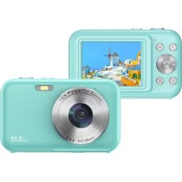 INF Appareil photo numérique avec 1080P, 44MP, zoom 16x, écran 2,4 pouces Bleu