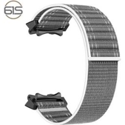 INF Bracelet de remplacement en nylon tissé compatible avec Amazfit T-Rex3 - Respirant, Élastique, Réglable Gris