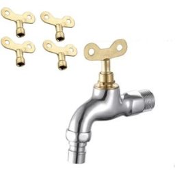 INF Robinet de machine à laver verrouillable en laiton avec clé - Robinet extérieur antivol